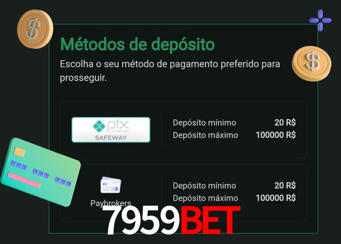 O cassino 7959bet oferece uma grande variedade de métodos de pagamento